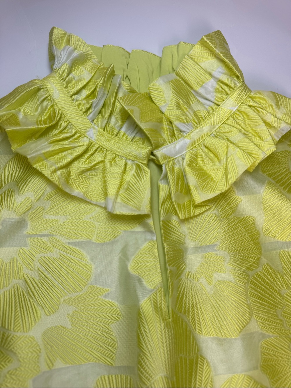 Tuckernuck Citron Fil Coupe Bouvier Blouse XXXL NWT - Picture 3 of 11